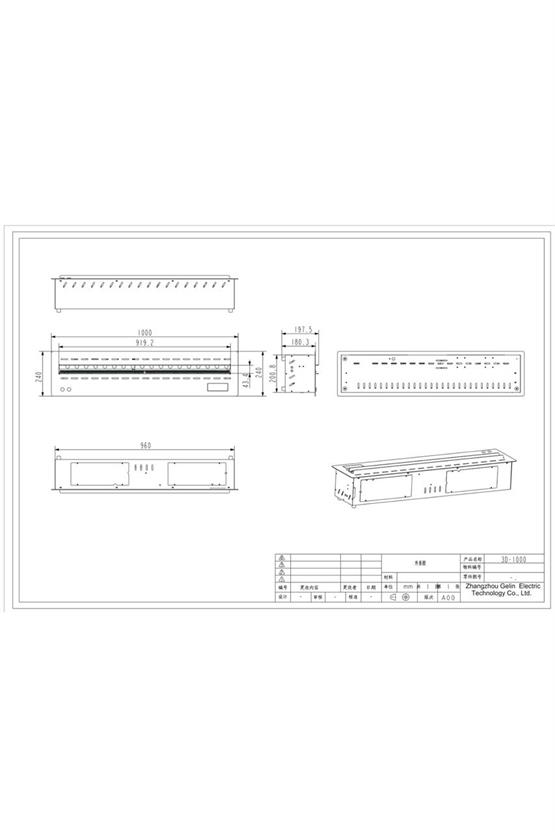 Tektes Elektrikli Şömine  100 Cm 3D Su Buharlı  7 Renkli, Alev Sesli, Wifili