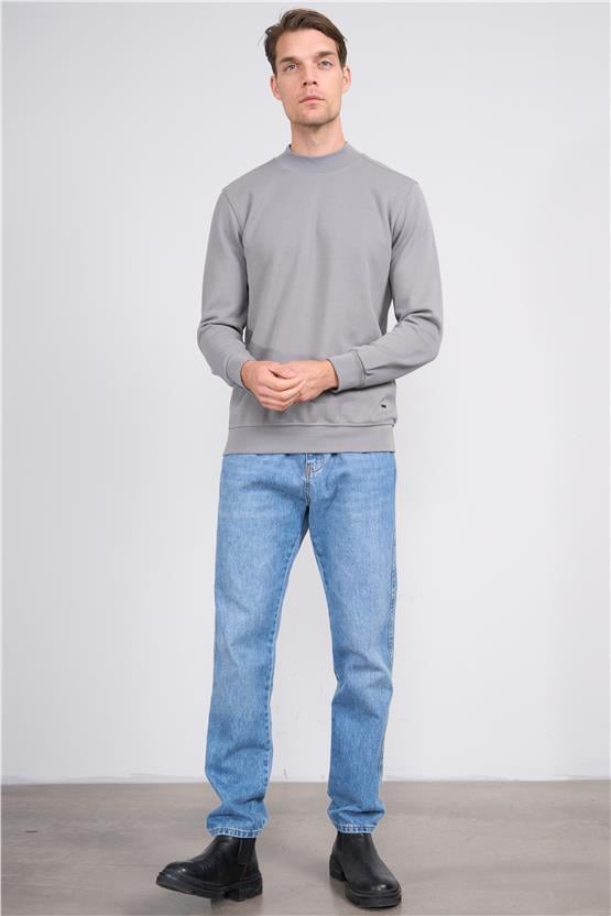 Troy A.Füme Erkek Pike Balıkcı Yaka Sweatshirt