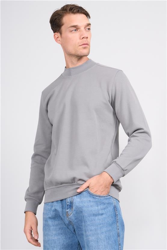 Troy A.Füme Erkek Pike Balıkcı Yaka Sweatshirt