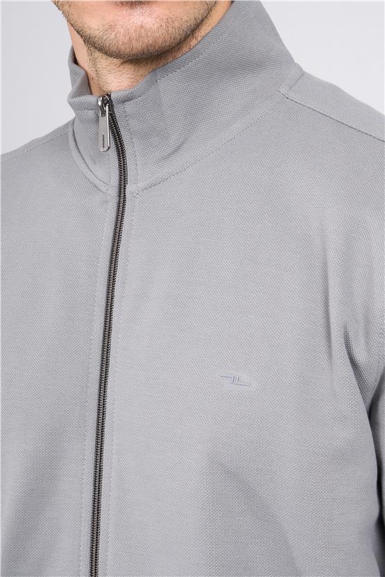 Troy Füme Erkek Pike Dik Yaka Sweatshirt