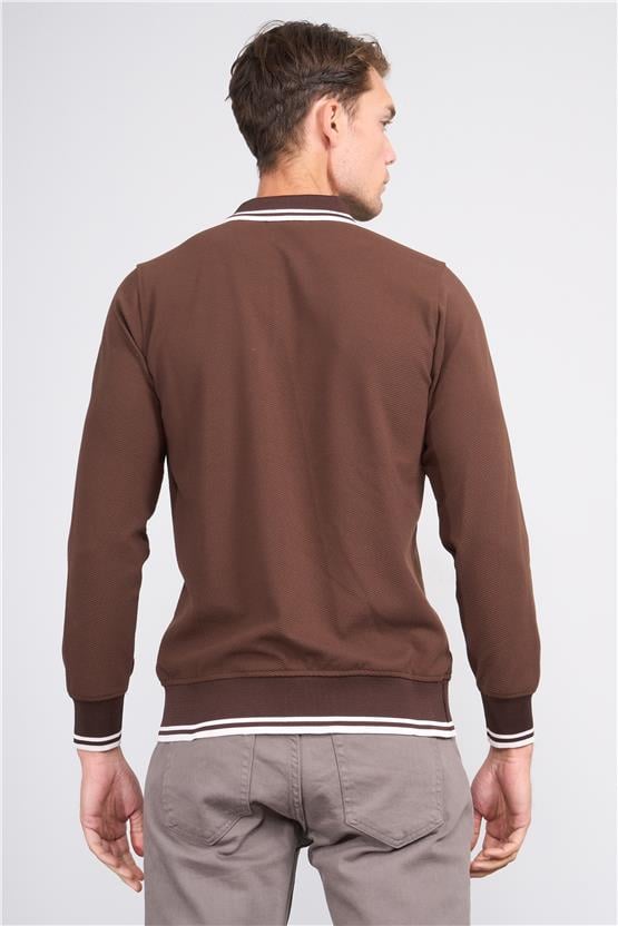 Troy Kahve Erkek Fox Patlı Sweatshirt