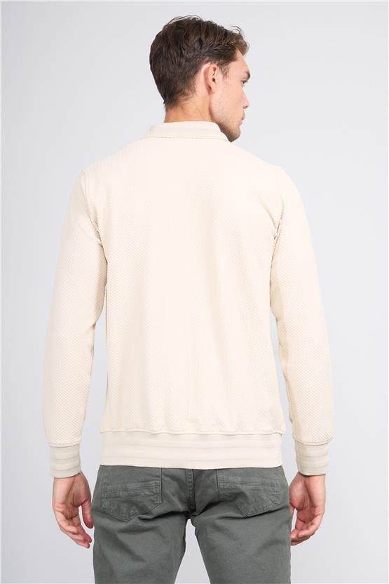 Troy Kemik Erkek Yelpaze Fermuarlı Sweatshirt