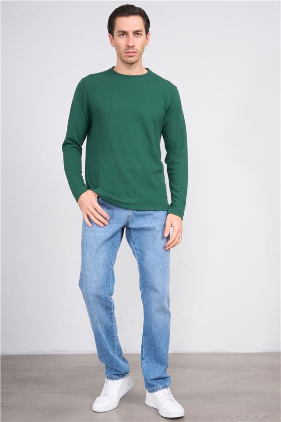 Troy Nefti Erkek Dalga Simit Yaka Sweatshirt