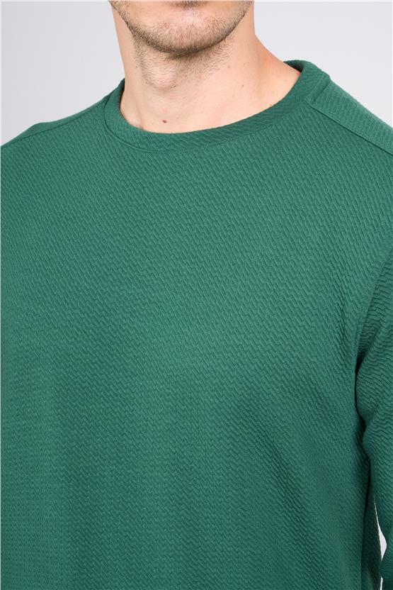 Troy Nefti Erkek Dalga Simit Yaka Sweatshirt