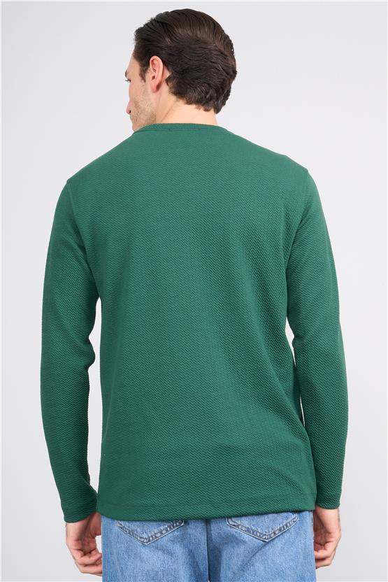 Troy Nefti Erkek Dalga Simit Yaka Sweatshirt