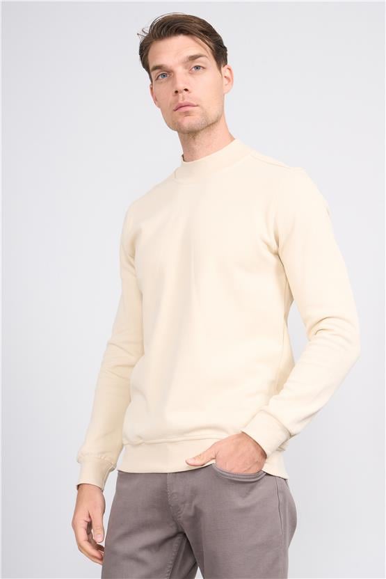 Troy Prada Erkek Pike Balıkcı Yaka Sweatshirt