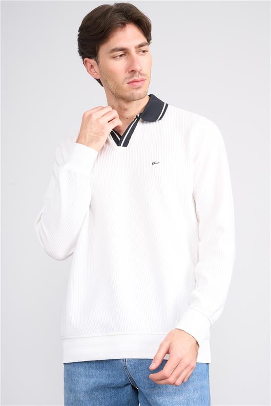 Troy Taş Erkek Ottoman V Pat Sweatshirt
