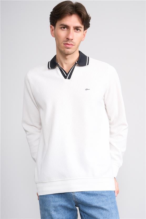 Troy Taş Erkek Ottoman V Pat Sweatshirt