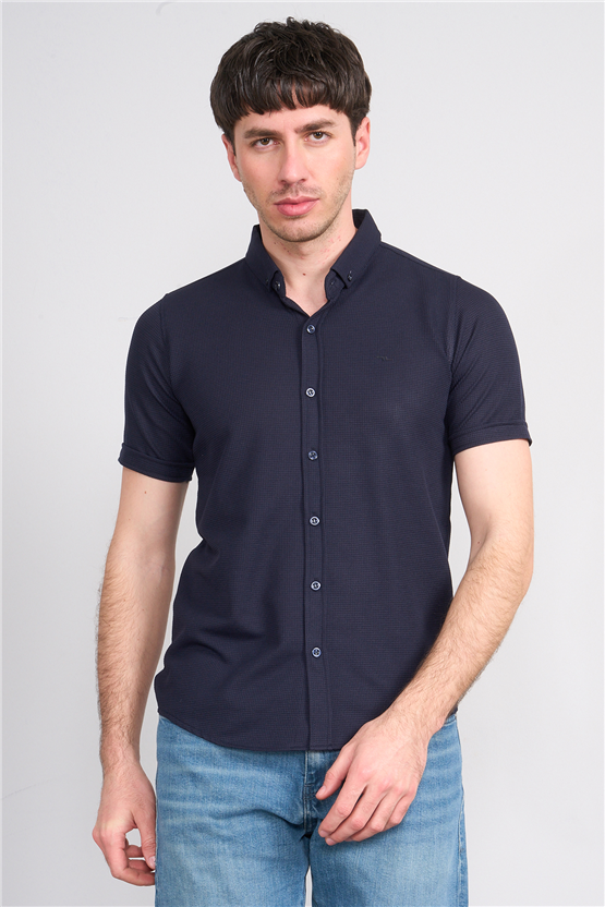 Troy Y26 26403 Laci Erkek Waffle Kısakol Gömlek