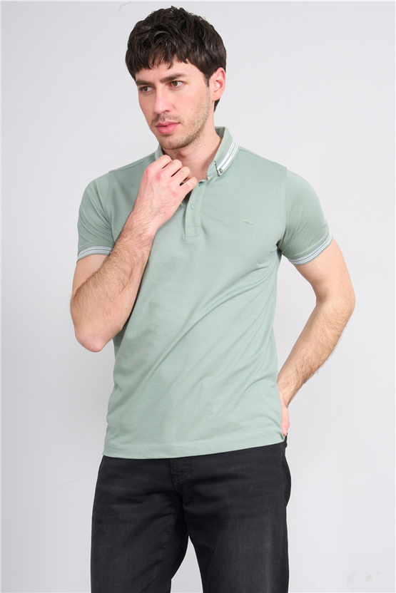 Troy Y26 26544 Çağla Erkek Pepe Yakalı T-Shirt