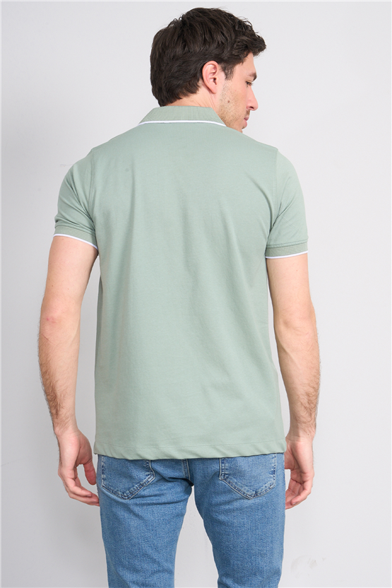 Troy Y26 26545 Çağla Erkek Pepe Fermuarlı Polo T-Shirt