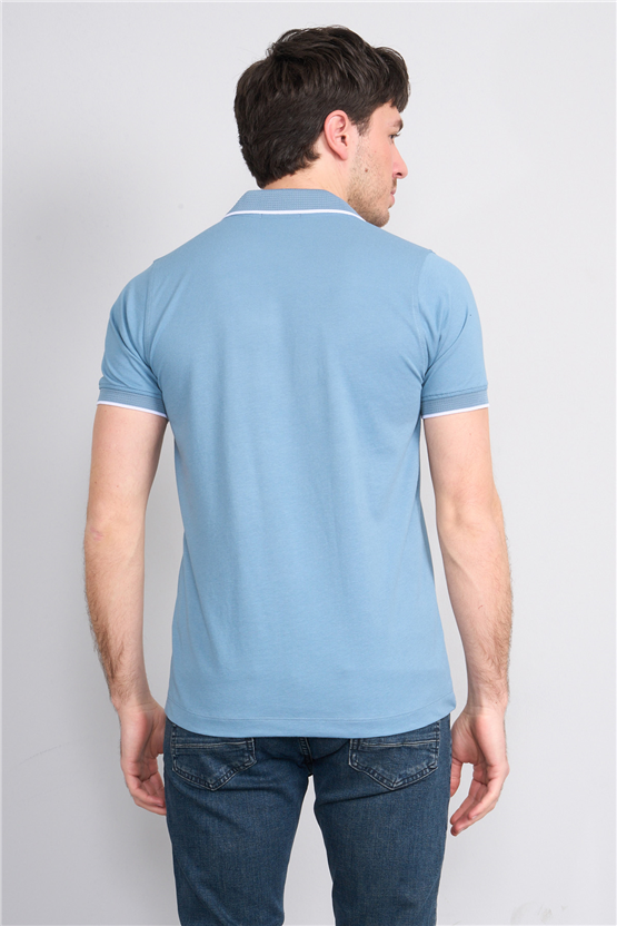 Troy Y26 26545 Prada Erkek Pepe Fermuarlı Polo T-Shirt