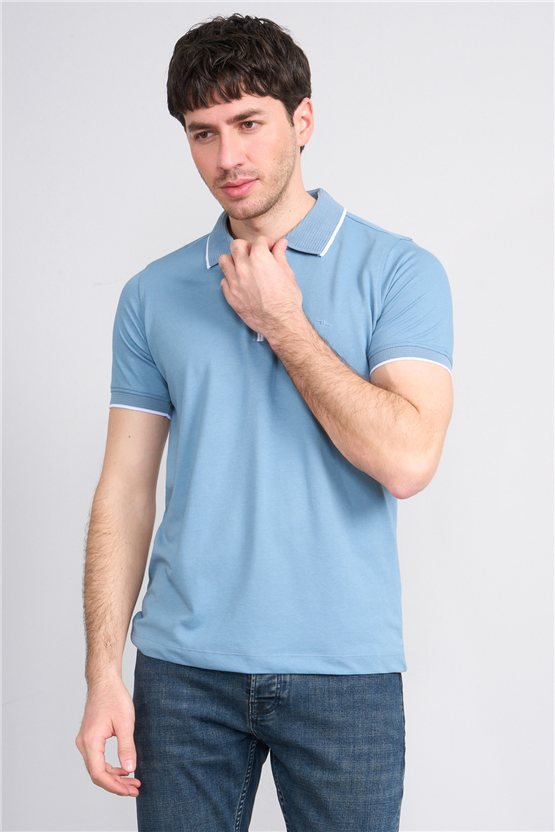 Troy Y26 26545 Prada Erkek Pepe Fermuarlı Polo T-Shirt