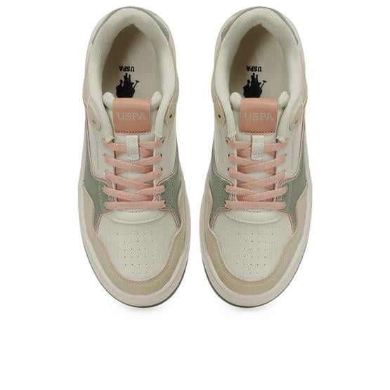 Us Polo A10203284512010 5F Tıana 5Pr Bej Kadın Havuz Taban Sneaker Ayakkabı