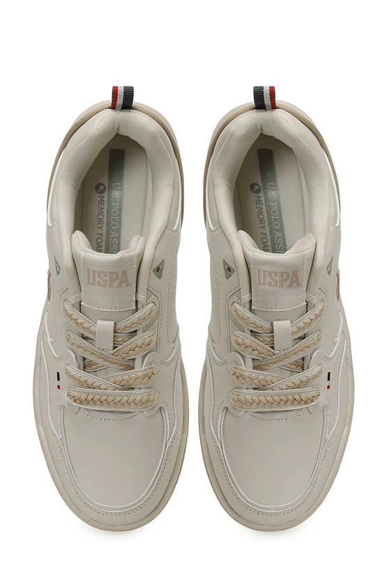 Us Polo A10215835612010 6P Zelda 6Fx Bej Kadın Havuz Taban Sneaker Ayakkabı
