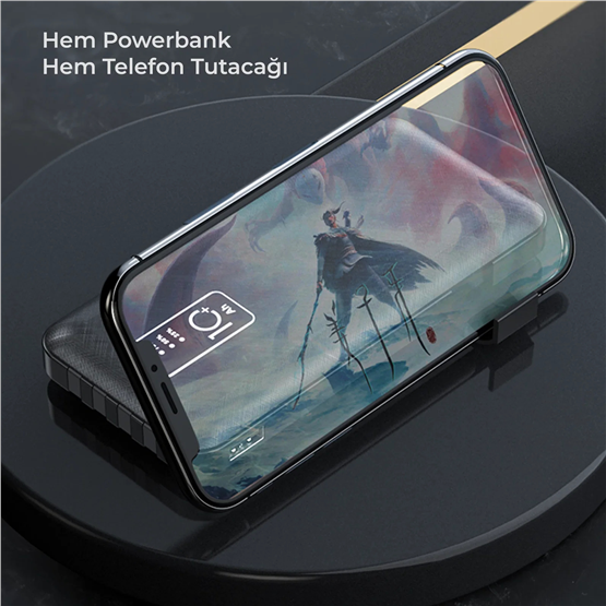 VENANDİN PWB10C1 10.000 Mah Powerbank Entegre Kablolu Dijital Göstergeli Taşınabilir Şarj Cihazı