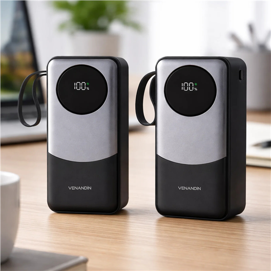 VENANDİN PWB40A1 40.000 Mah Powerbank 22.5W Hızlı Şarjlı Dijital Göstergeli Taşınabilir Şarj Cihazı