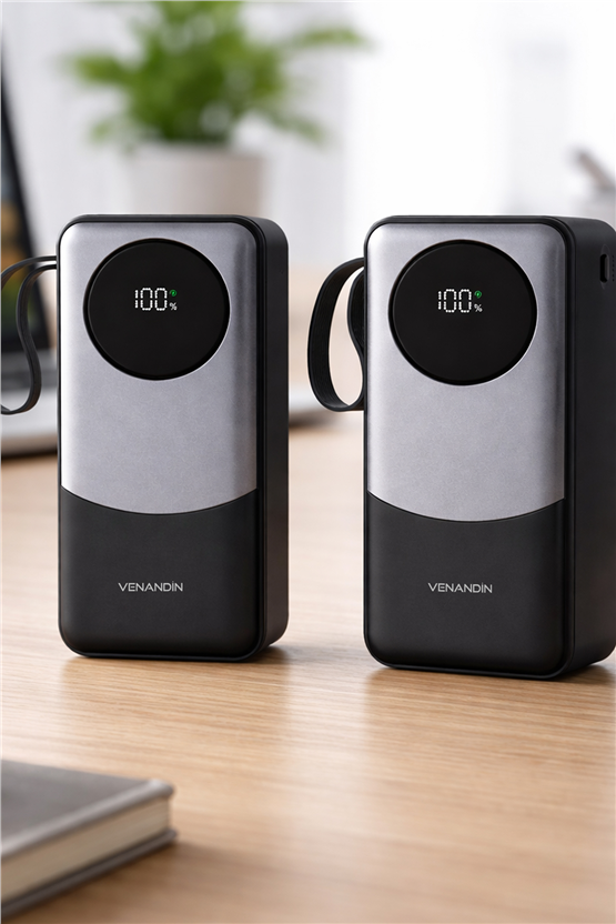 VENANDİN PWB40A1 40.000 Mah Powerbank 22.5W Hızlı Şarjlı Dijital Göstergeli Taşınabilir Şarj Cihazı