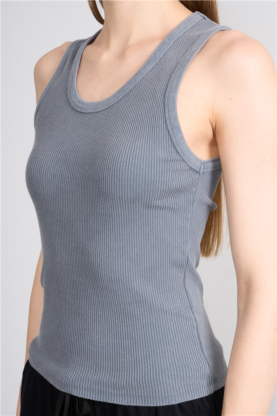 Volumex Y26 Vlmb-512/1 Antrasıt Kadın Atlet Crop T-shirt