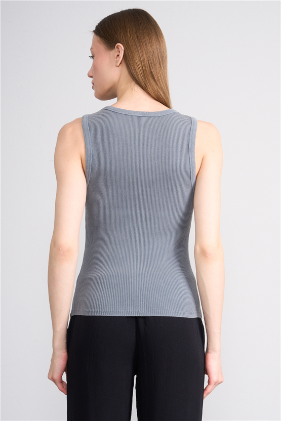 Volumex Y26 Vlmb-512/1 Antrasıt Kadın Atlet Crop T-shirt