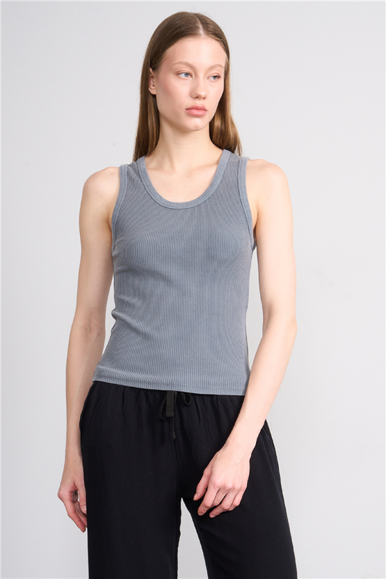 Volumex Y26 Vlmb-512/1 Antrasıt Kadın Atlet Crop T-shirt