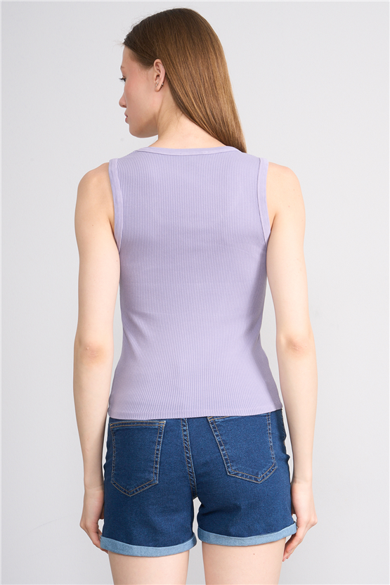 Volumex Y26 Vlmb-512/1 Lila Kadın Atlet Crop T-shirt