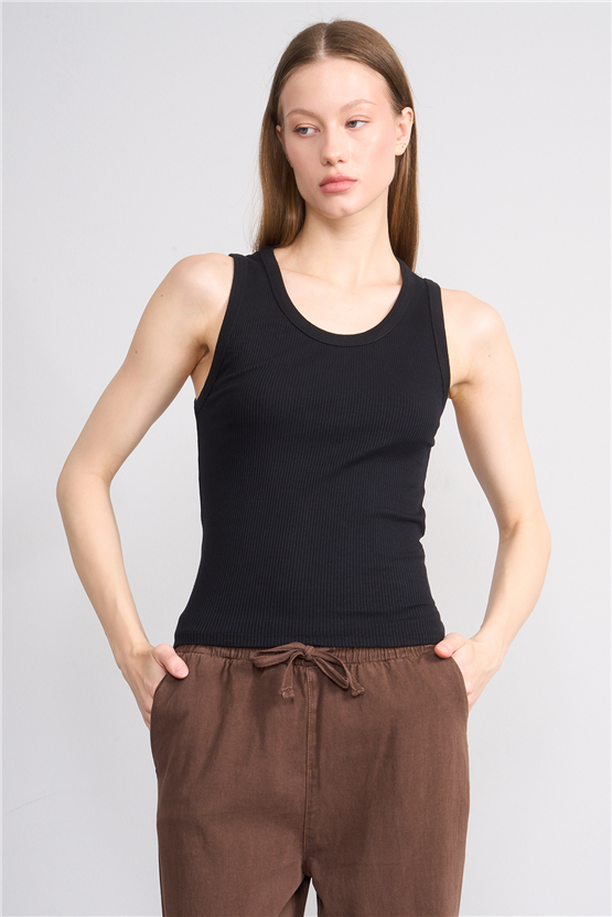 Volumex Y26 Vlmb-512/1 Siyah Kadın Atlet Crop T-shirt