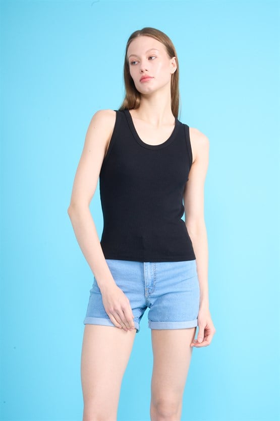 Volumex Y26 Vlmb-512/1 Siyah Kadın Atlet Crop T-shirt