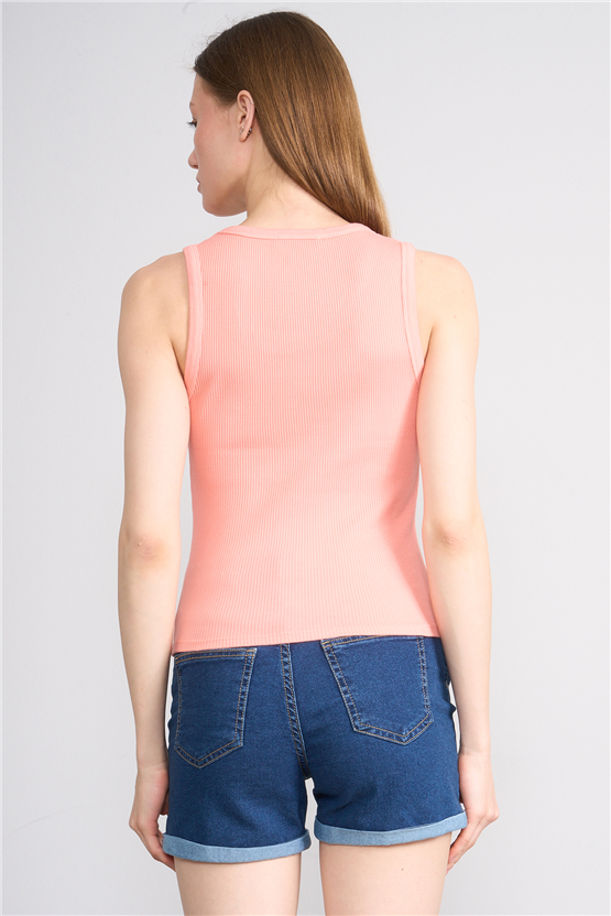 Volumex Y26 Vlmb-512/1 Yavruağzı Kadın Atlet Crop T-shirt