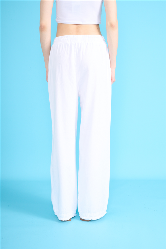 Volumex Y26 Z-233 Ekru Kadın Bol Gabardin Pantolon