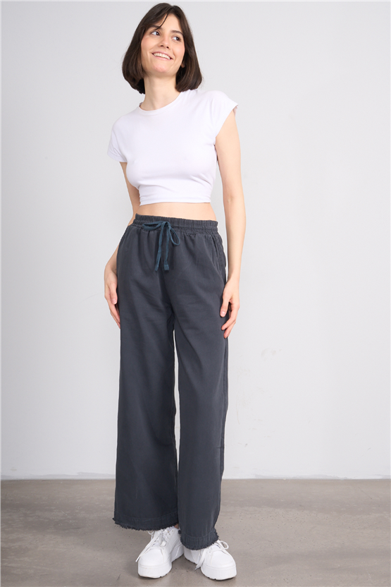 Volumex Y26 Z-233 Füme Kadın Bol Gabardin Pantolon