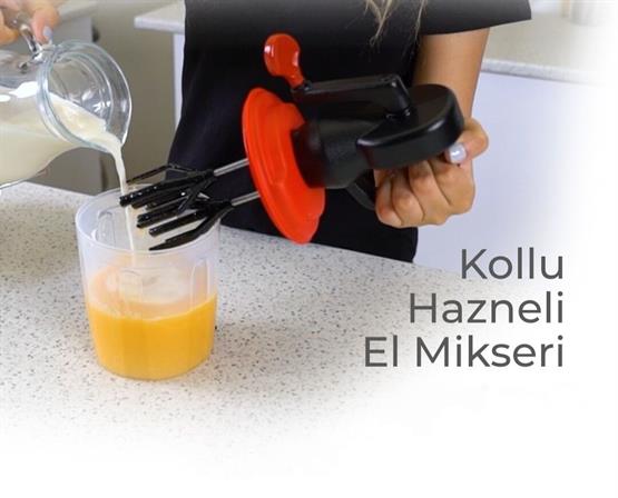 Wenken Çevirme Kollu Hazneli Pratik El Mikseri
