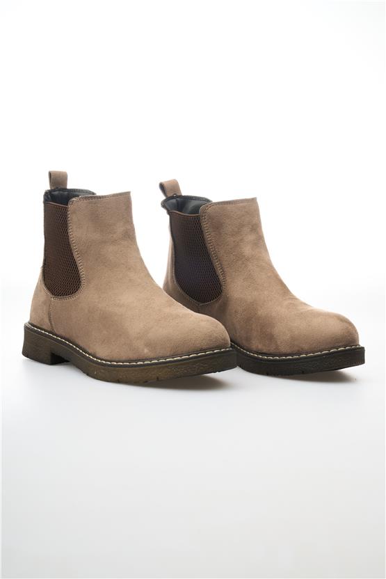 White Line 01-1853 Süet Vizon Kadın Bot