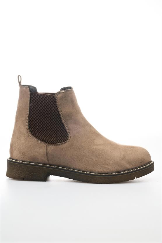 White Line 01-1853 Süet Vizon Kadın Bot