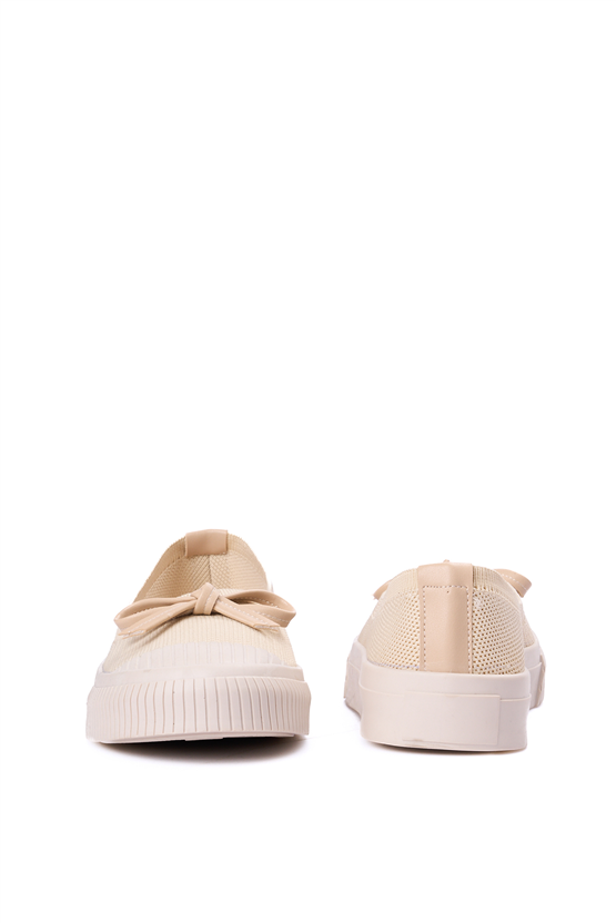 Whıte Lıne 01-601 Bej Zenne Keten Babet Ayakkabı