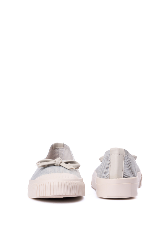 Whıte Lıne 01-601 Grı Zenne Keten Babet Ayakkabı