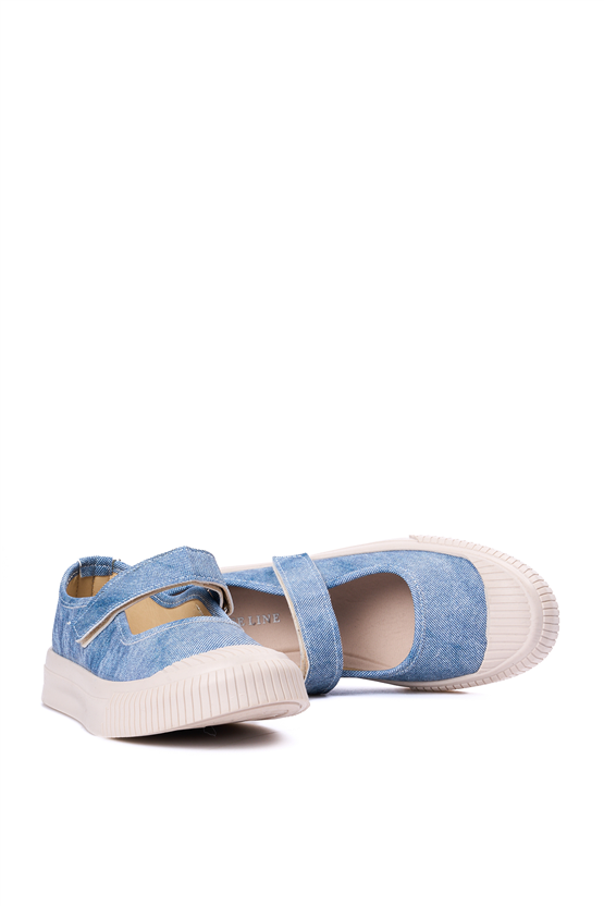 Whıte Lıne 01-605 Mavı Zenne Keten Babet Ayakkabı