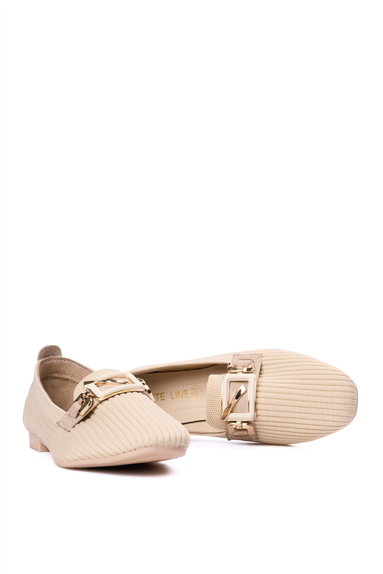 Whıte Lıne 120 Bej Bayan Babet Ayakkabı