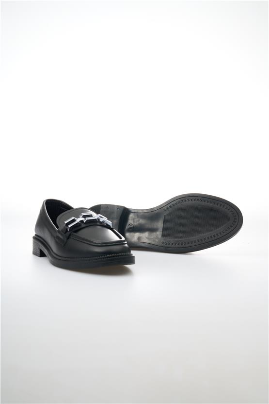 White Line 131-200 Siyah Kadın Loafer Ayakkabı