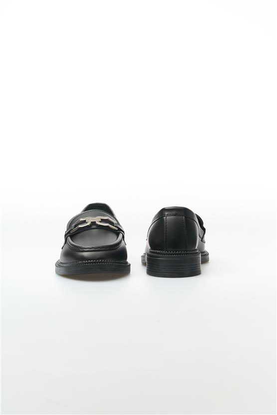 White Line 131-201 Siyah Kadın Loafer Ayakkabı