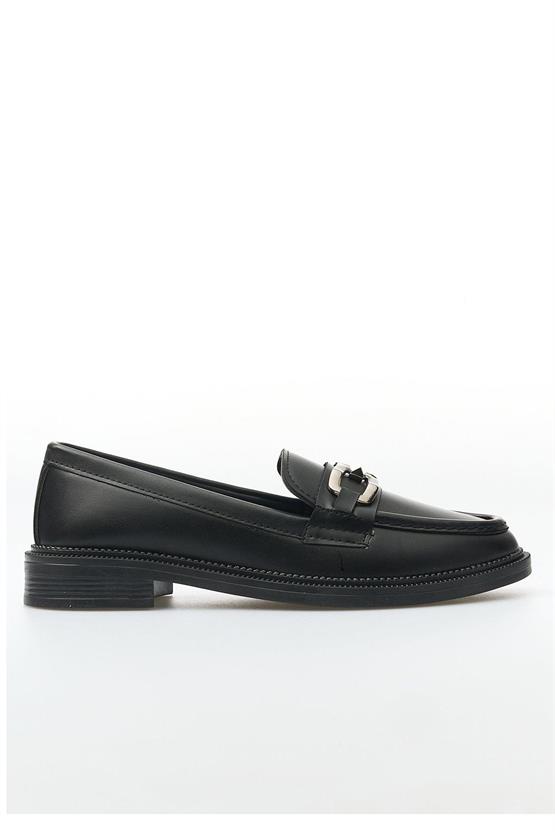 White Line 131-206 Siyah Kadın Loafer Ayakkabı