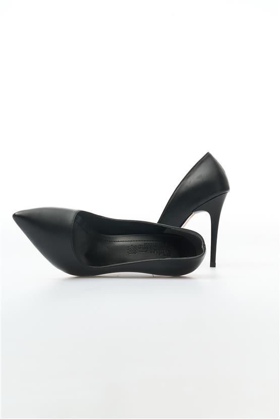 White Line 15-2016 Cilt Siyah Kadın Klasik Ayakkabı