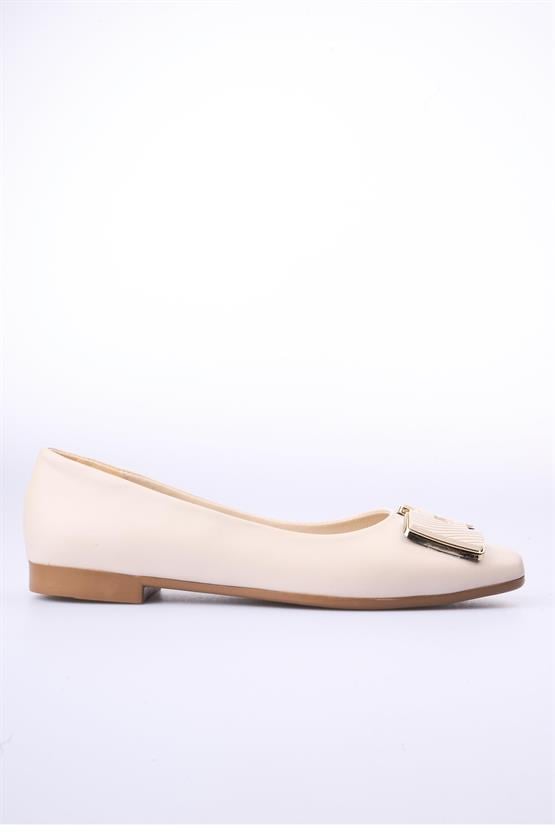 White Line 151 1 Bej Kadın Babet Ayakkabı