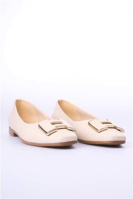 White Line 151 1 Bej Kadın Babet Ayakkabı