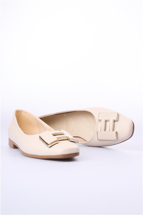 White Line 151 1 Bej Kadın Babet Ayakkabı