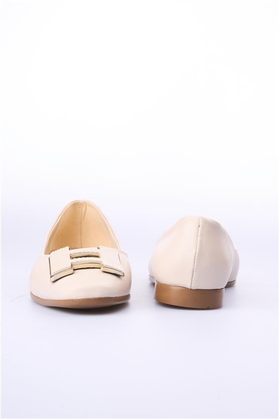 White Line 151 1 Bej Kadın Babet Ayakkabı