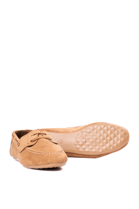 Whıte Lıne 188 300 Taba Suet Bayan Loafer Ayakkabı