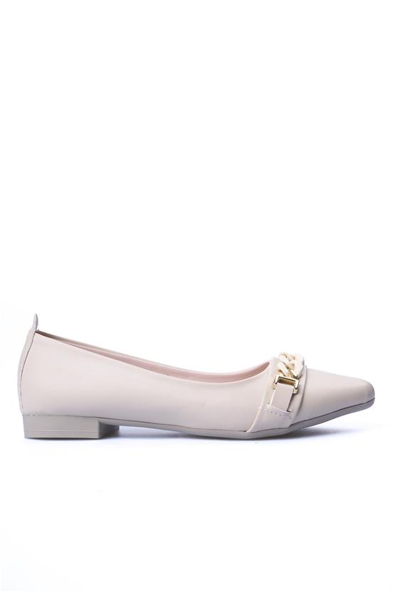 White Line 200 Bej Kadın Klasik Ayakkabı