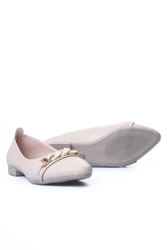 White Line 200 Bej Kadın Klasik Ayakkabı