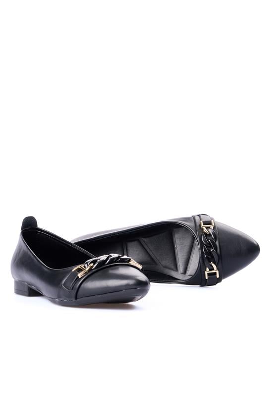 White Line 200 Siyah Kadın Klasik Ayakkabı